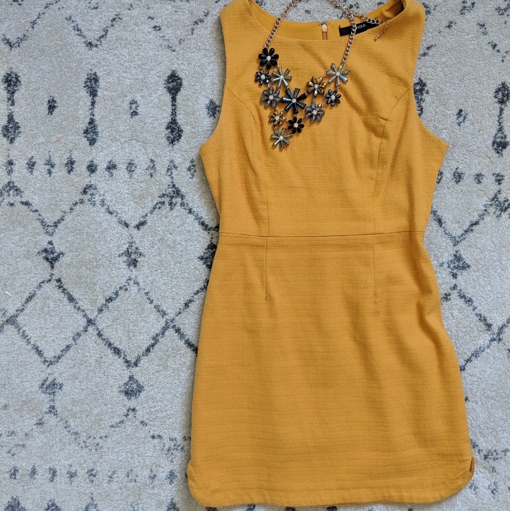 Mustard Cocktail Dress